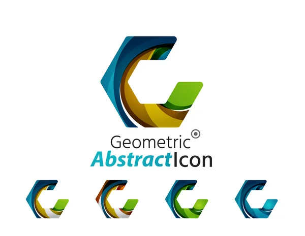 Empresa logo hexagon formas — Archivo Imágenes Vectoriales