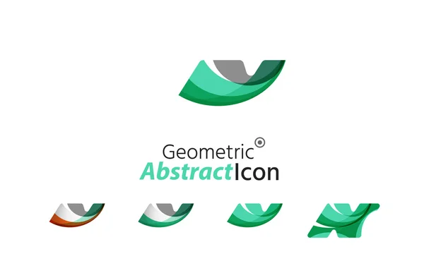 Abstracto geométrico logotipo de la empresa N letras — Vector de stock