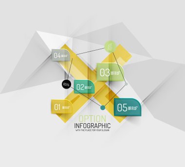 modern iş geometrik infographics