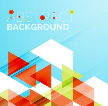 Soyut geometrik arkaplan. Modern çakışan üçgenler