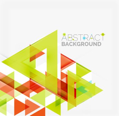 Soyut geometrik arkaplan. Modern çakışan üçgenler