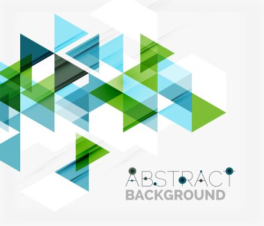 Soyut geometrik arkaplan. Modern çakışan üçgenler