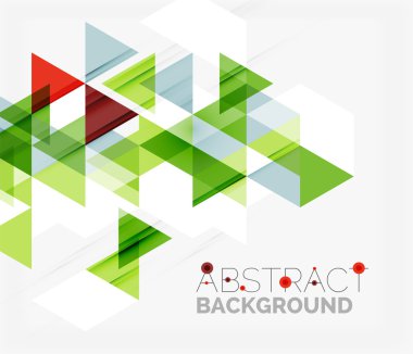 Soyut geometrik arkaplan. Modern çakışan üçgenler