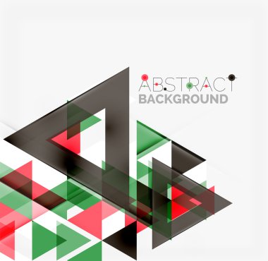 Soyut geometrik arkaplan. Modern çakışan üçgenler