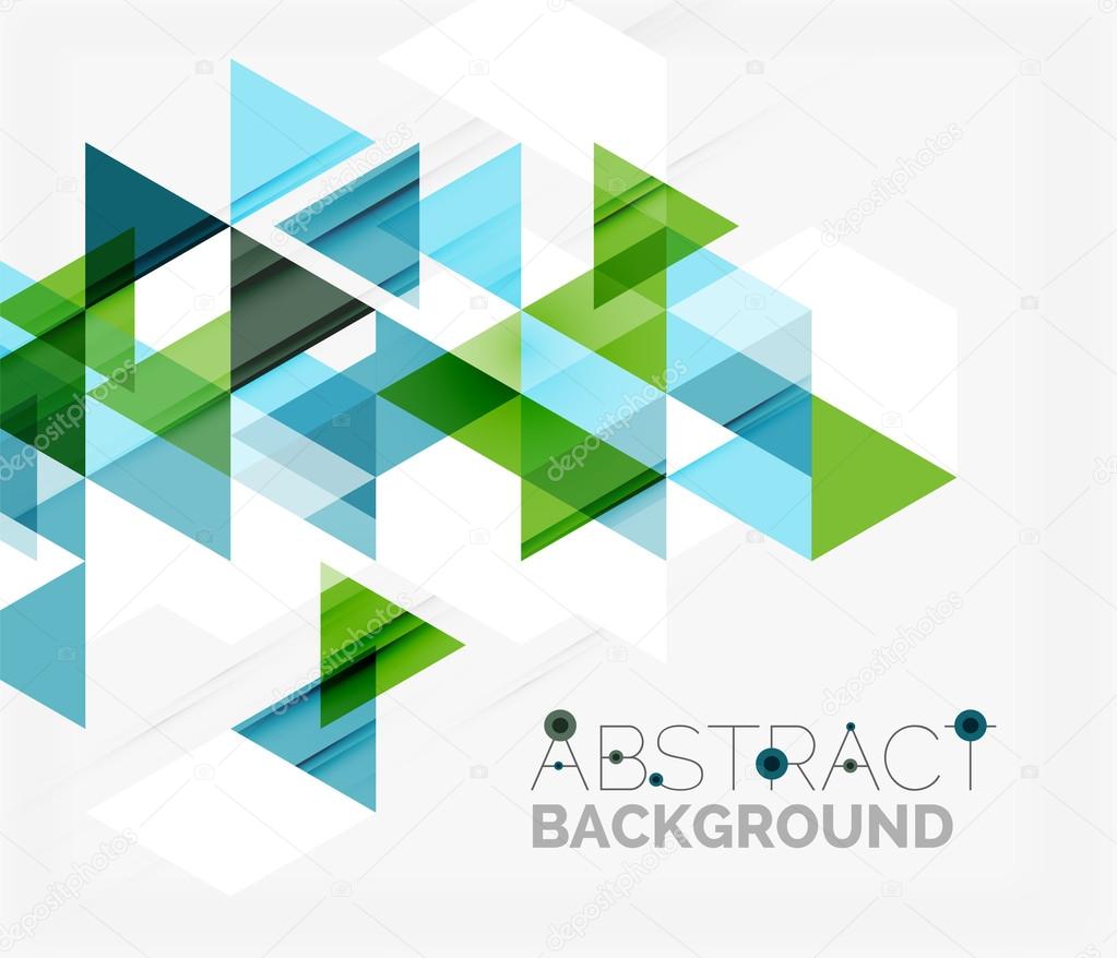 Abstract geometric background. Modern overlapping triangles