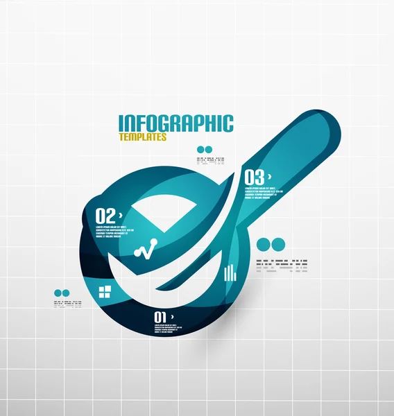 Modernas infografías de negocios de olas frescas — Vector de stock