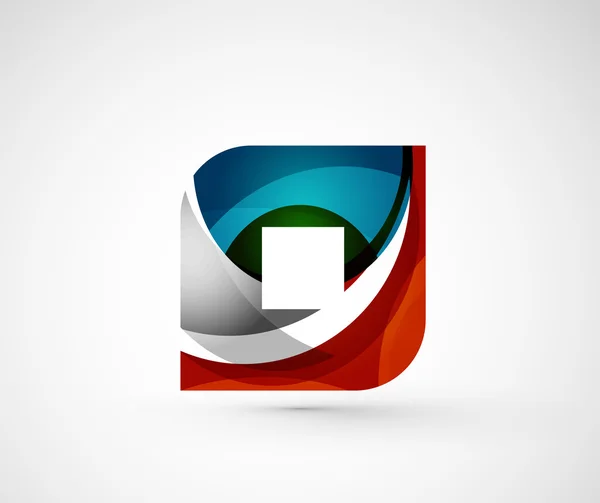 Logotipo de la empresa geométrica abstracta cuadrado, rombo — Archivo Imágenes Vectoriales