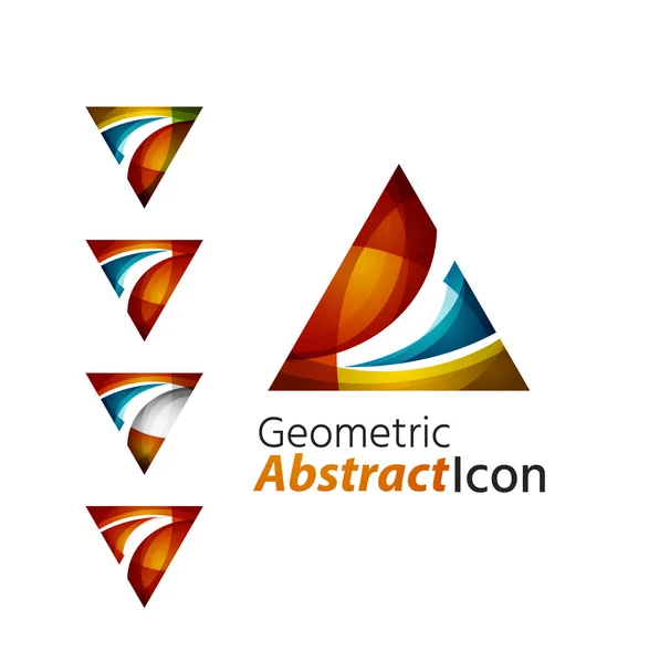 Set van abstracte geometrische bedrijf logo driehoek, pijl — Stockvector