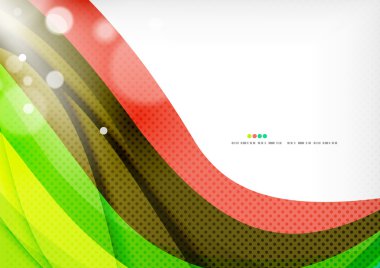 Yeşil ve kırmızı çizgi swirls