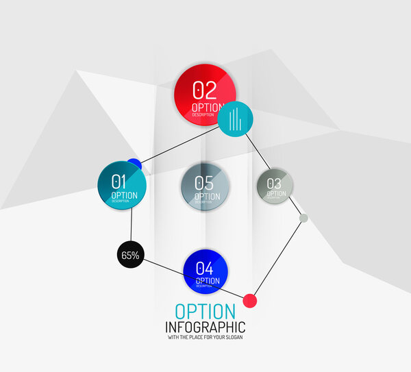Modern abstract business geometric infographics