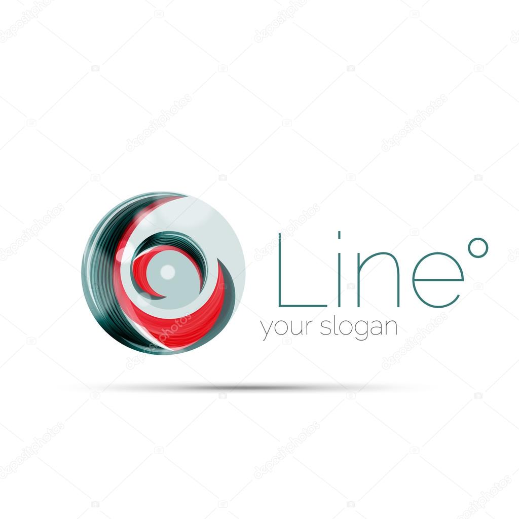 Swirl blue red company logo design. Universal for all ideas and concepts. Business creative icon