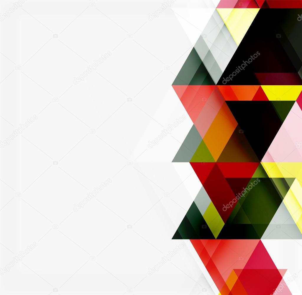 Abstract geometric background. Modern overlapping triangles