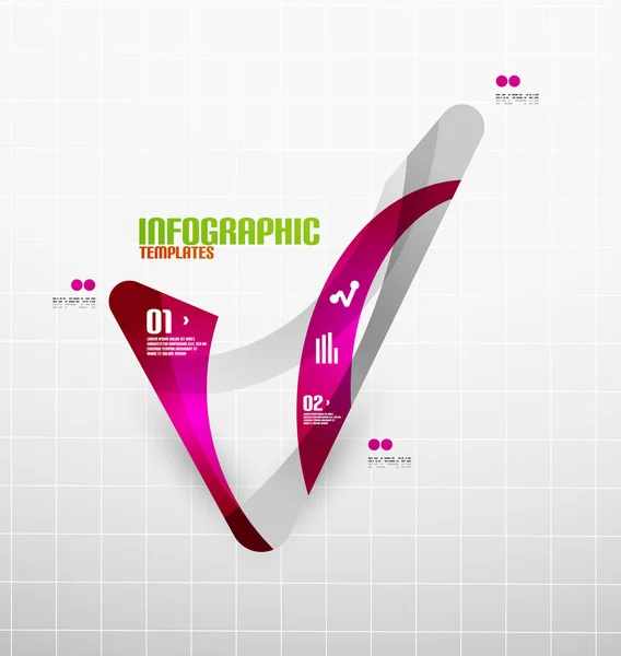 Moderne Frischwelle Business-Infografiken — Stockvektor