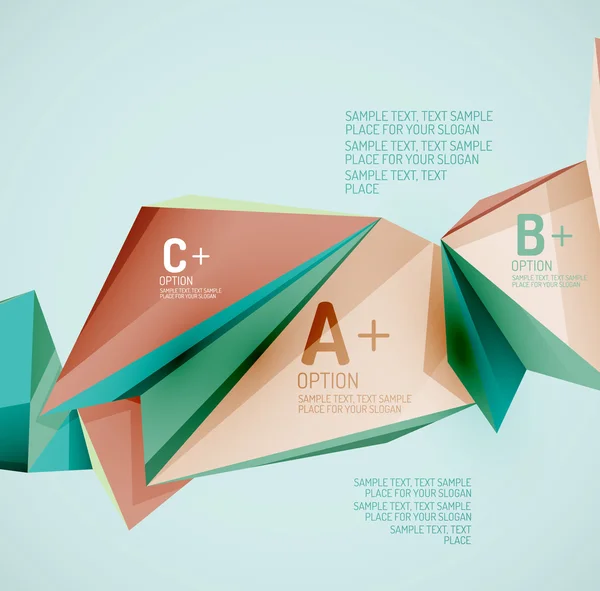 空気中の幾何学的図形。抽象的な背景のベクトル — ストックベクタ