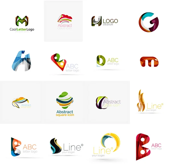 Zestaw uniwersalny firmy pomysły logo, biznes ikona kolekcja — Wektor stockowy