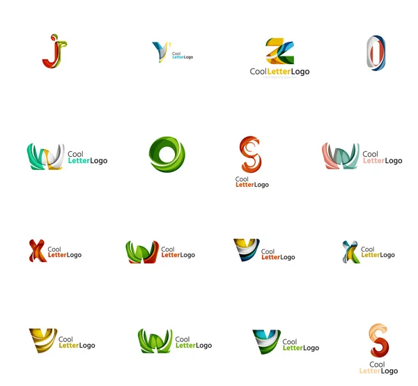 Evrensel şirket logosu fikirleri, iş simgesi toplama kümesi — Stok Vektör