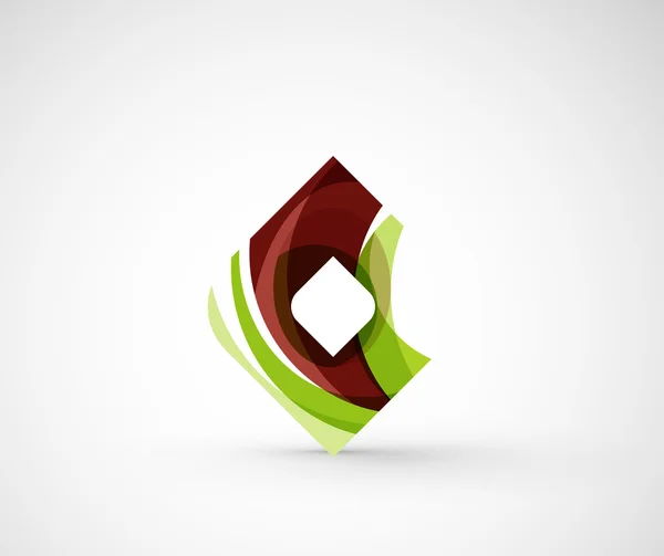 Abstrato geométrico logotipo da empresa quadrado, losango — Vetor de Stock