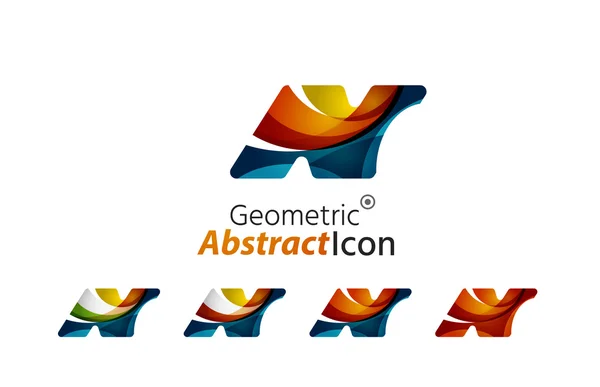 Set van abstracte geometrische bedrijf logo N brieven — Stockvector