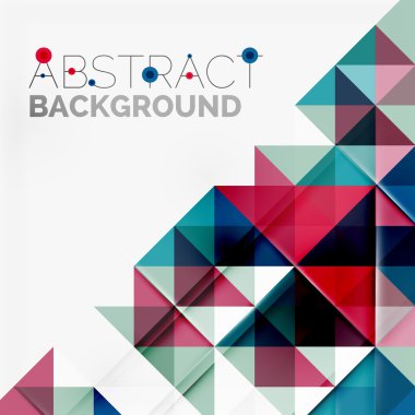 Soyut geometrik arkaplan. Modern çakışan üçgenler