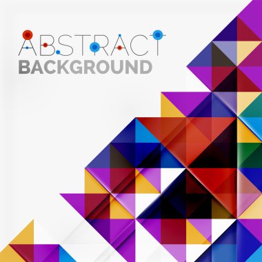 Soyut geometrik arkaplan. Modern çakışan üçgenler