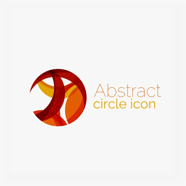 Clean elegant circle shaped abstract geometric logo. Universal for any idea — Stock Vector