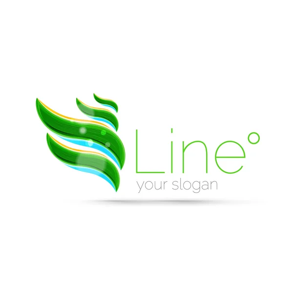 Abstrato logotipo linha de onda —  Vetores de Stock