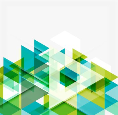 Soyut geometrik arkaplan. Modern çakışan üçgenler