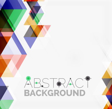 Soyut geometrik arkaplan. Modern çakışan üçgenler
