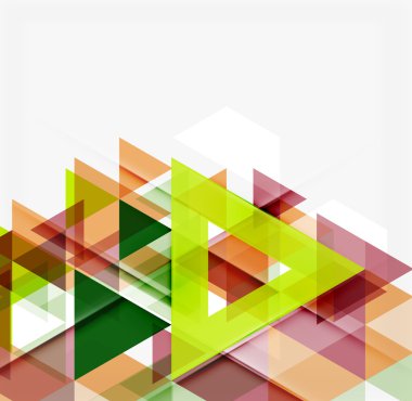 Soyut geometrik arkaplan. Modern çakışan üçgenler