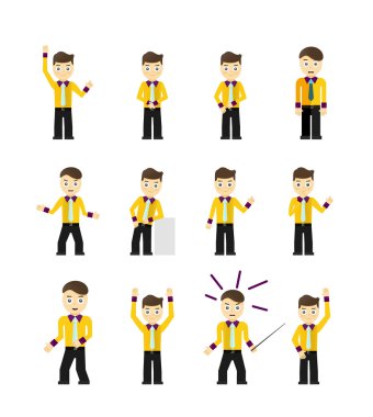 Sevimli genç işadamları kümesi