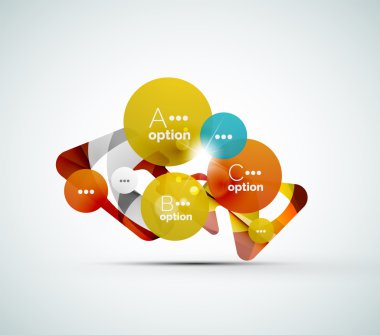 soyut adım infographics iş düzeni