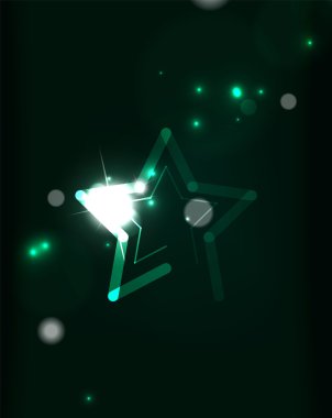 karanlık uzaydaki parlayan yıldızı