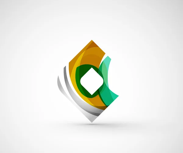 Abstracte geometrische bedrijf logo plein, — Stockvector