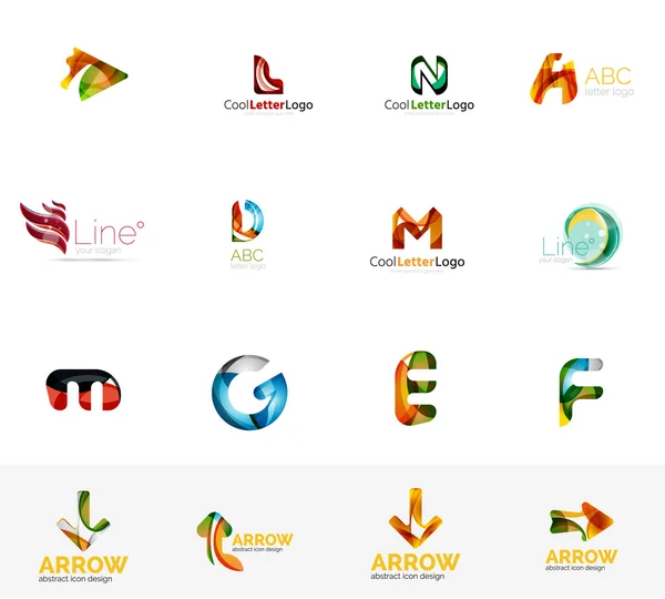 Uppsättning av universal företaget logotyp idéer, — Stock vektor