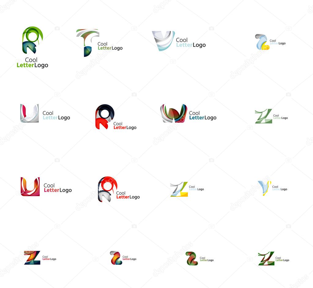 Set Of Universal Company Logo Ideas Vector Image By C Akomov Vector Stock