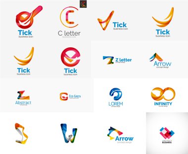 Evrensel şirket logosu fikirler kümesi,