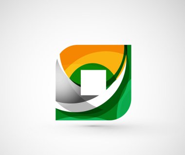 soyut geometrik şirket logosu