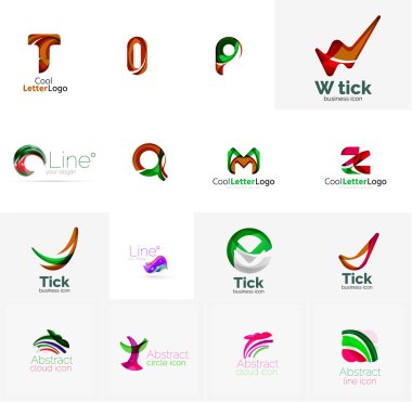 Evrensel şirket logosu fikirler kümesi,
