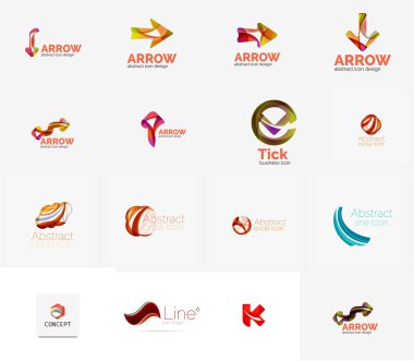 Evrensel şirket logosu fikirler kümesi,