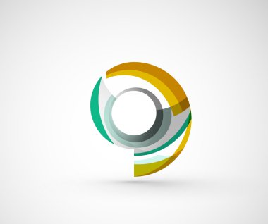 soyut geometrik şirket logosu yüzük, halka