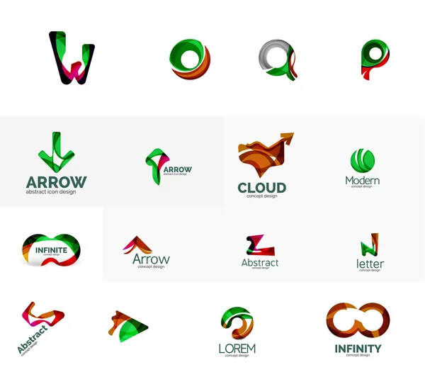 Uppsättning av universal företaget logotyp idéer, — Stock vektor