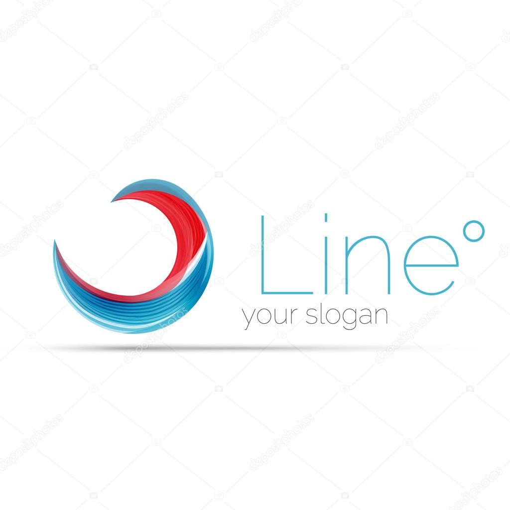 Swirl blue red company logo design. Universal for all ideas and concepts. Business creative icon
