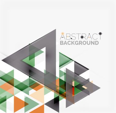 Soyut geometrik arkaplan. Modern çakışan üçgenler