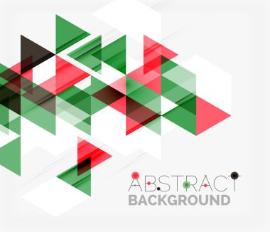 Soyut geometrik arkaplan. Modern çakışan üçgenler