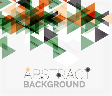 Soyut geometrik arkaplan. Modern çakışan üçgenler