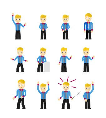 İşadamları pozlar karakter