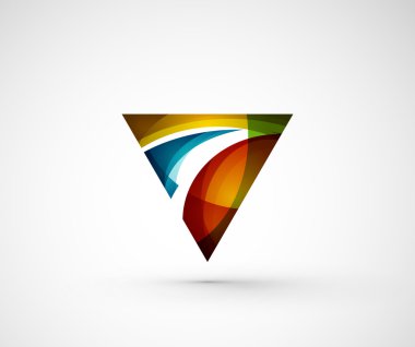 soyut geometrik şirket logosu üçgen,