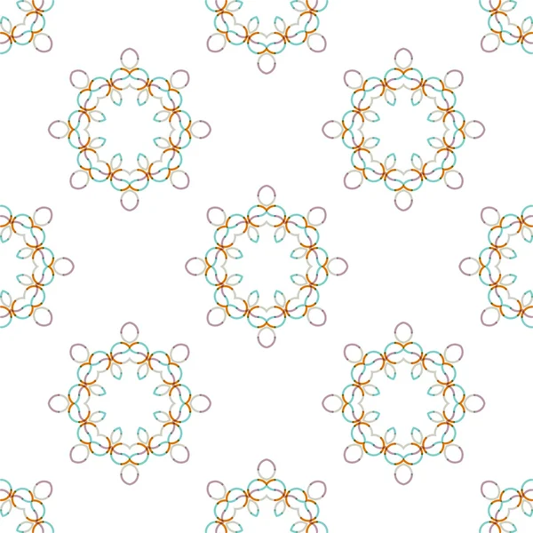 Naadloze vector geometrische abstracte patroon. creatieve ronde vormen gemaakt van korte lijnen. — Stockvector