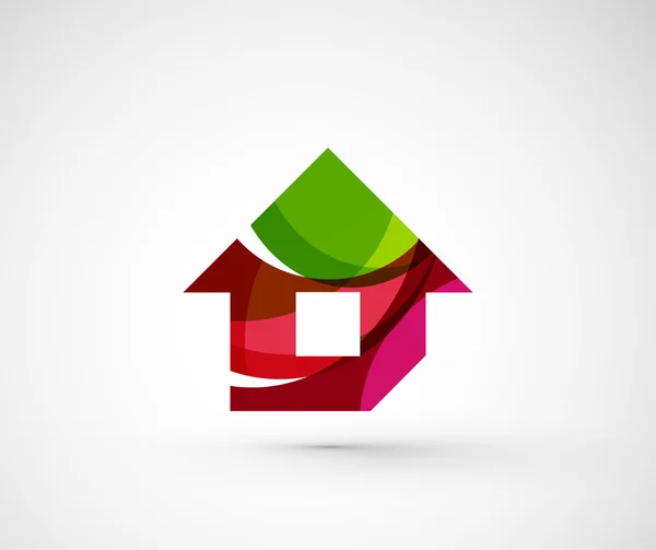 Abstracte geometrische bedrijf logo huis, huis, — Stockvector