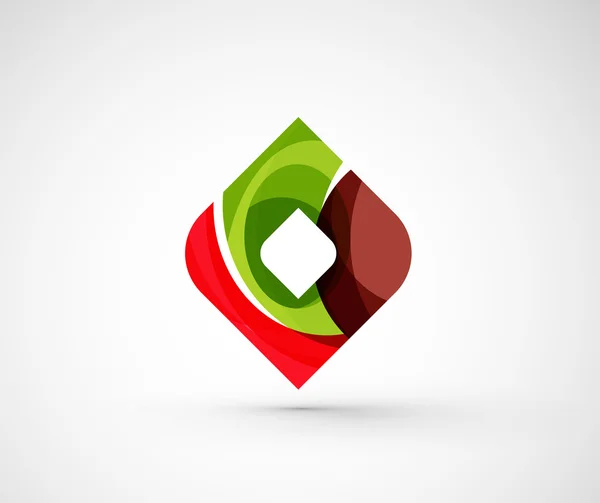 Abstracte geometrische bedrijf logo plein, — Stockvector